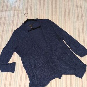 Elegant Navy Open-Front Cardigan